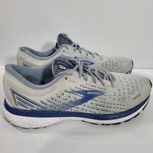 Brooks Ghost 13 Men's Running Shoes Size 12.5 Grey Blue White 1103481D161